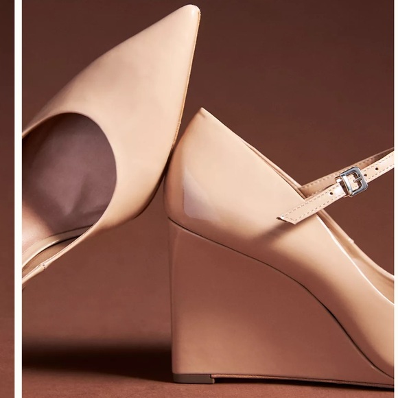 Anthropologie Maeve The Sibley Mary Jane Wedge Heels - Picture 3 of 9